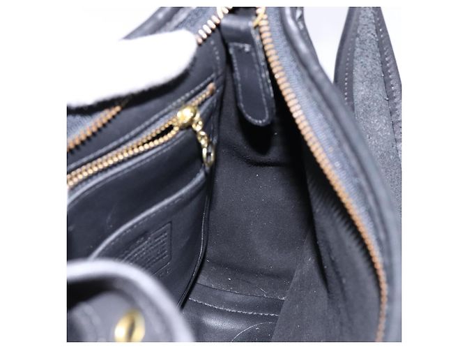 Borsa a tracolla Coach in pelle nera e oro Auth am8902 Nero D'oro - Ansicht 20