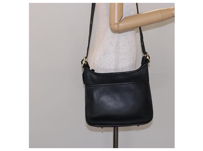 Borsa a tracolla Coach in pelle nera e oro Auth am8902 Nero D'oro - Ansicht 25