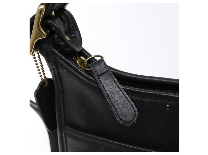 Borsa a tracolla Coach in pelle nera e oro Auth am8902 Nero D'oro - Ansicht 9