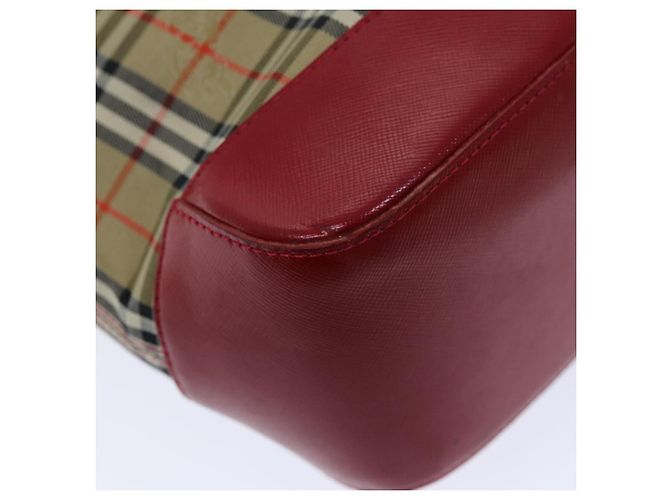 Borsa Tote Burberrys Nova Check Canvas Auth 75666 Beige D'oro - vista 15