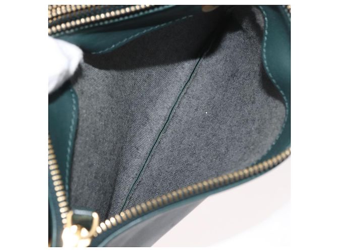 Céline Borsa a tracolla CELINE Trio in pelle verde e oro Auth 177008A D'oro - vista 17