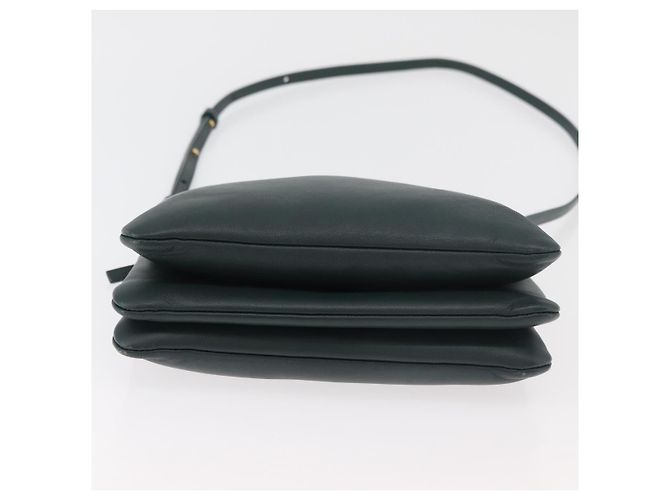 Céline Borsa a tracolla CELINE Trio in pelle verde e oro Auth 177008A D'oro - vista 9