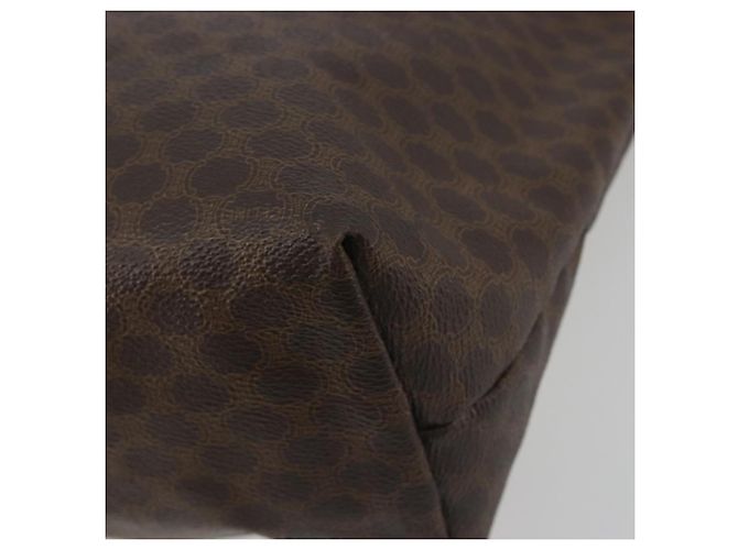 Céline Borsa a tracolla CELINE Macadam Canvas PVC Leather Brown Gold Auth 196695A Marrone D'oro - vista 12