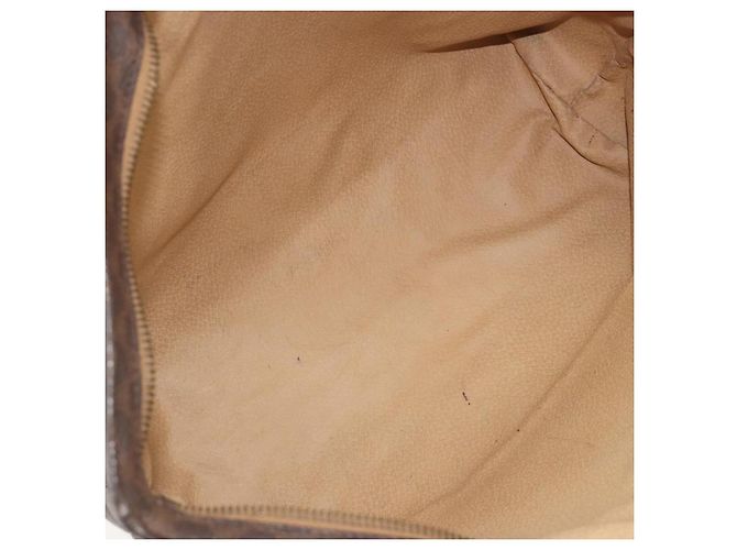 Céline Borsa a tracolla CELINE Macadam Canvas PVC Leather Brown Gold Auth 196695A Marrone D'oro - vista 18