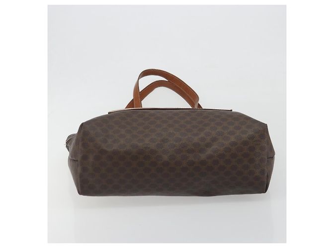 Céline Borsa a tracolla CELINE Macadam Canvas PVC Leather Brown Gold Auth 196695A Marrone D'oro - vista 9