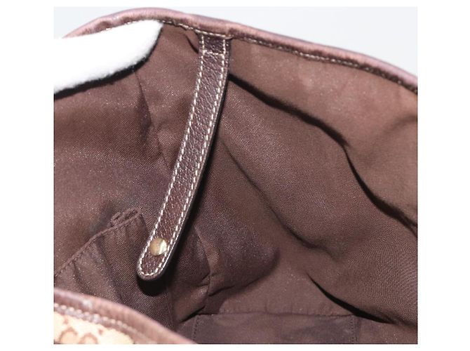 GUCCI GG Canvas Web Sherry Line Tote Bag Braun Gold 163805 Auth mr2841 Golden - Ansicht 18