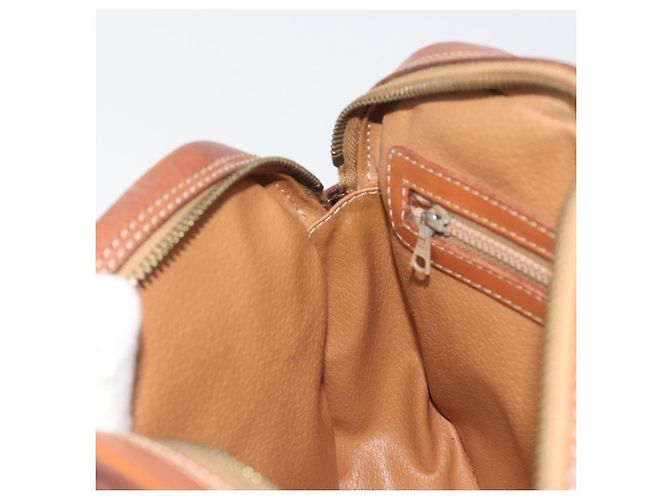 Céline Borsa a tracolla CELINE Macadam Canvas PVC Leather Brown Gold Auth mr2826 Marrone D'oro - vista 19