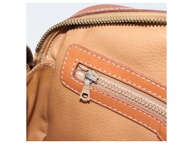 Céline Borsa a tracolla CELINE Macadam Canvas PVC Leather Brown Gold Auth mr2826 Marrone D'oro - vista 20