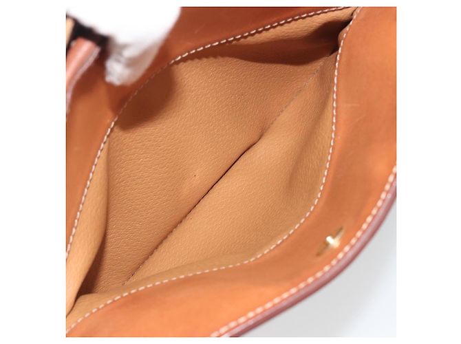 Céline Borsa a tracolla CELINE Macadam Canvas PVC Leather Brown Gold Auth mr2826 Marrone D'oro - vista 22