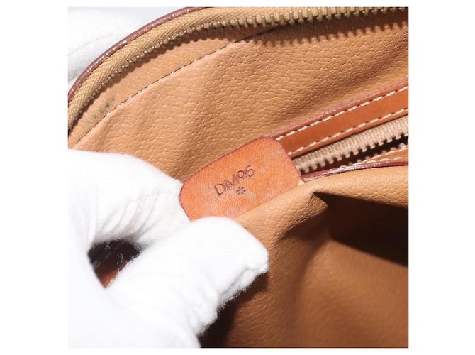 Céline Borsa a tracolla CELINE Macadam Canvas PVC Leather Brown Gold Auth mr2826 Marrone D'oro - vista 23