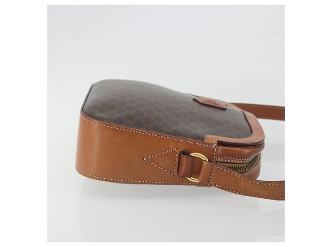 Céline Borsa a tracolla CELINE Macadam Canvas PVC Leather Brown Gold Auth mr2826 Marrone D'oro - vista 4
