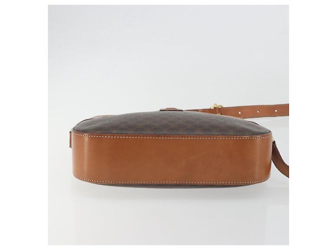Céline Borsa a tracolla CELINE Macadam Canvas PVC Leather Brown Gold Auth mr2826 Marrone D'oro - vista 9