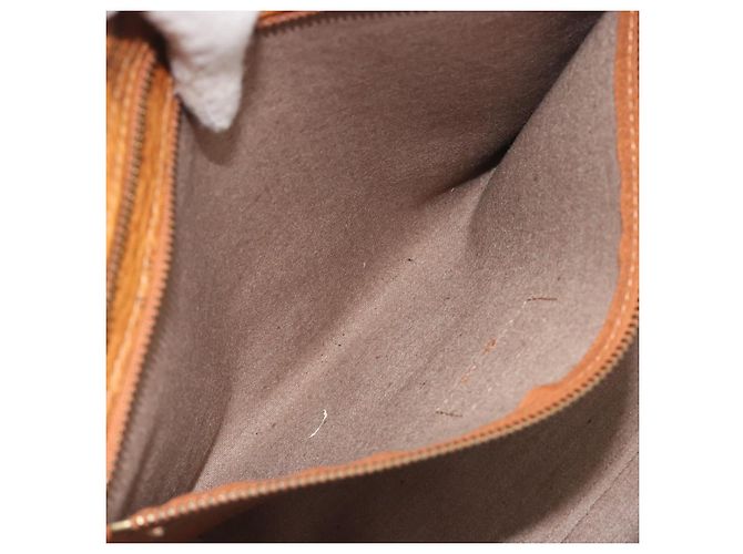 Borsa Tote MCM Vicetos PVC Pelle Marrone Tono Oro Auth BA14772 - vista 21