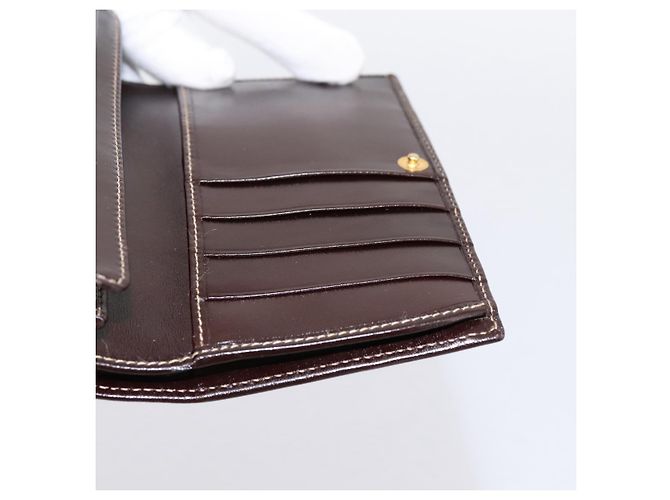 Cartera bifold FENDI Zucca Canvas Negro Marrón Auth 196628V Castaño - vista 17