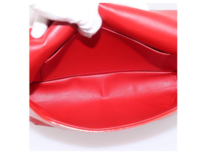 LOUIS VUITTON Monogram Vernis Thompson Street Bag Red Rouge M91094 Auth 197460 Rosso - vista 11