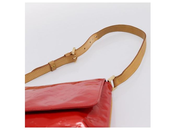 LOUIS VUITTON Monogram Vernis Thompson Street Bag Red Rouge M91094 Auth 197460 Rosso - vista 14