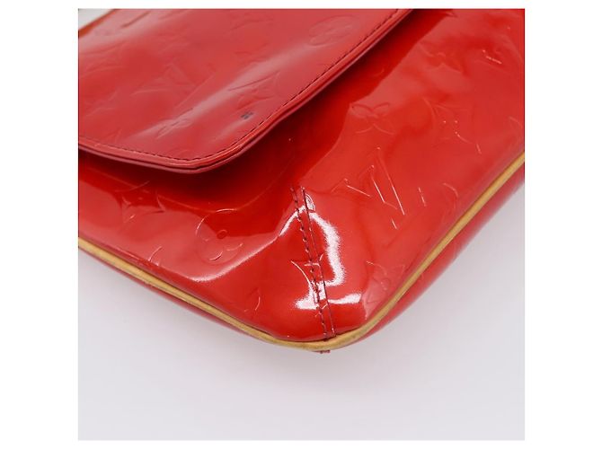 LOUIS VUITTON Monogram Vernis Thompson Street Bag Red Rouge M91094 Auth 197460 Rosso - vista 16