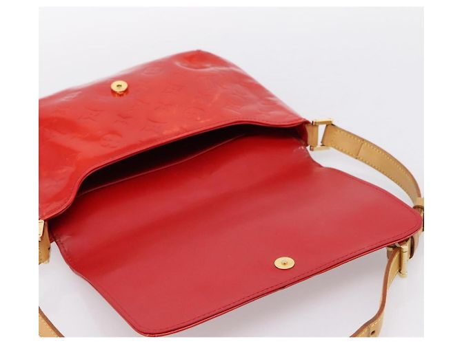 LOUIS VUITTON Monogram Vernis Thompson Street Bag Red Rouge M91094 Auth 197460 Rosso - vista 19