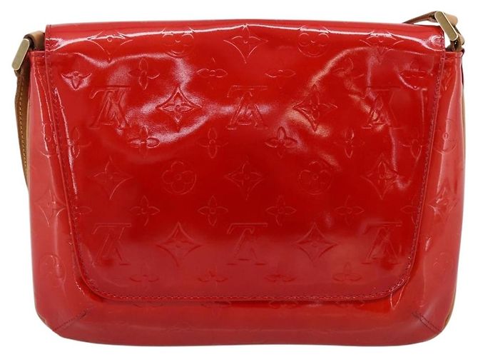 LOUIS VUITTON Monogram Vernis Thompson Street Bag Red Rouge M91094 Auth 197460 Rosso - vista 2