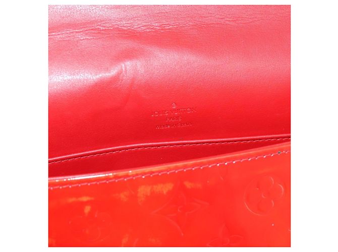 LOUIS VUITTON Monogram Vernis Thompson Street Bag Red Rouge M91094 Auth 197460 Rosso - vista 20