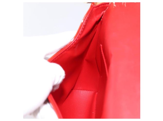 LOUIS VUITTON Monogram Vernis Thompson Street Bag Red Rouge M91094 Auth 197460 Rosso - vista 22