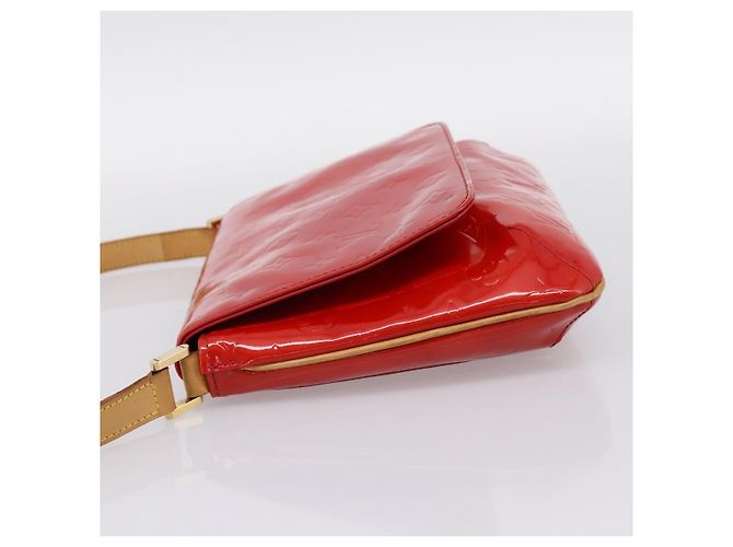 LOUIS VUITTON Monogram Vernis Thompson Street Bag Red Rouge M91094 Auth 197460 Rosso - vista 3