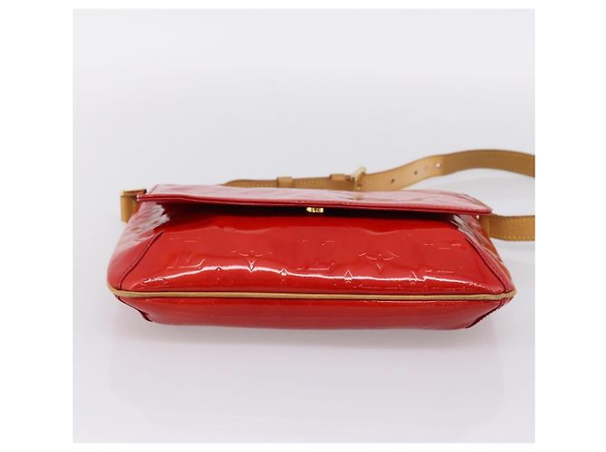 LOUIS VUITTON Monogram Vernis Thompson Street Bag Red Rouge M91094 Auth 197460 Rosso - vista 5