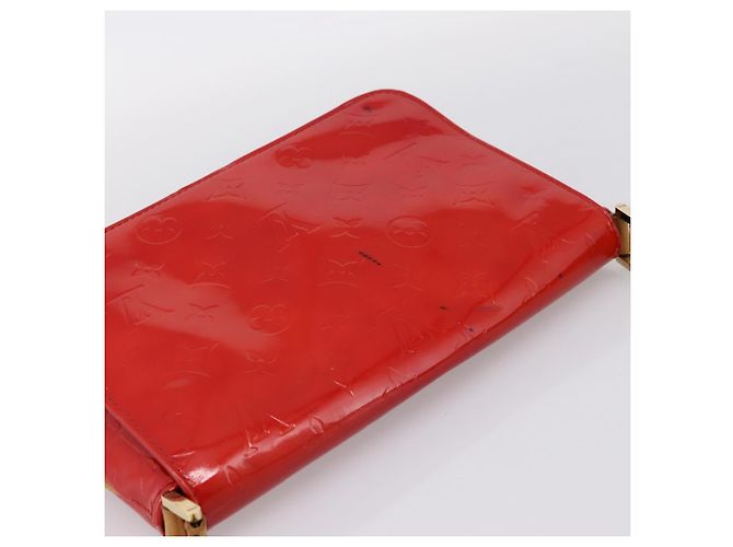 LOUIS VUITTON Monogram Vernis Thompson Street Bag Red Rouge M91094 Auth 197460 Rosso - vista 6
