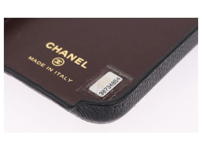 Capa iPhone11 CHANEL em couro Caviar Preto CC Auth BA15247V - vista 11