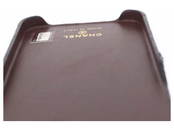 Capa iPhone11 CHANEL em couro Caviar Preto CC Auth BA15247V - vista 15