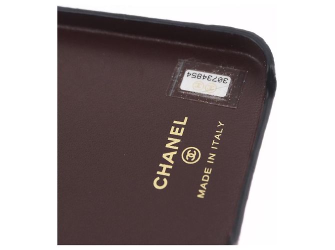 Capa iPhone11 CHANEL em couro Caviar Preto CC Auth BA15247V - vista 16