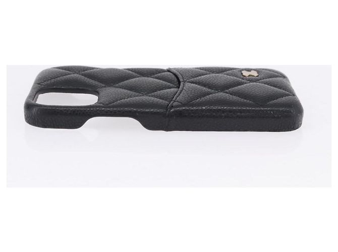 Capa iPhone11 CHANEL em couro Caviar Preto CC Auth BA15247V - vista 5
