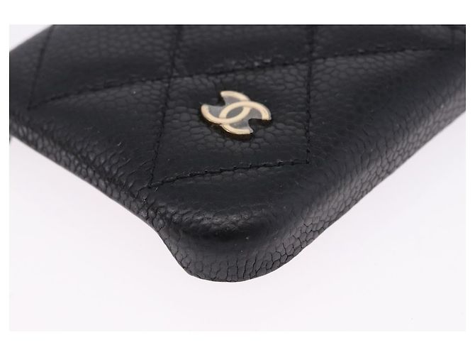 Capa iPhone11 CHANEL em couro Caviar Preto CC Auth BA15247V - vista 9