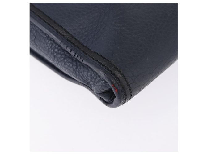 LOUIS VUITTON Borsa Pochette Jules GM Pelle Taurillon Navy M68235 Auth 196665A Blu navy - vista 8