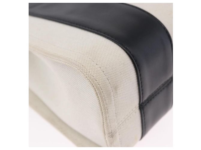 Borsa a mano BALENCIAGA Trade XS Canvas 2way Beige Silver 620882 Auth 198734A Argento - vista 12