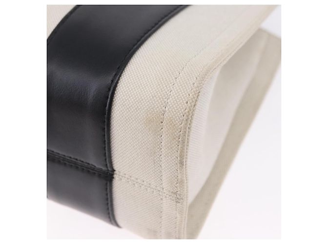 Borsa a mano BALENCIAGA Trade XS Canvas 2way Beige Silver 620882 Auth 198734A Argento - vista 13