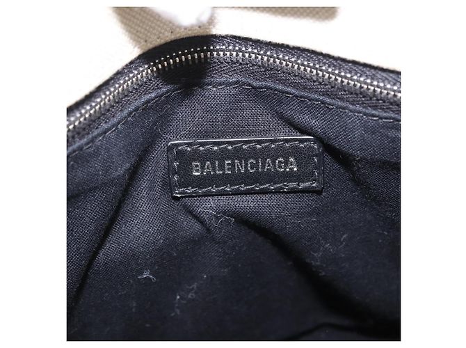 Borsa a mano BALENCIAGA Trade XS Canvas 2way Beige Silver 620882 Auth 198734A Argento - vista 17