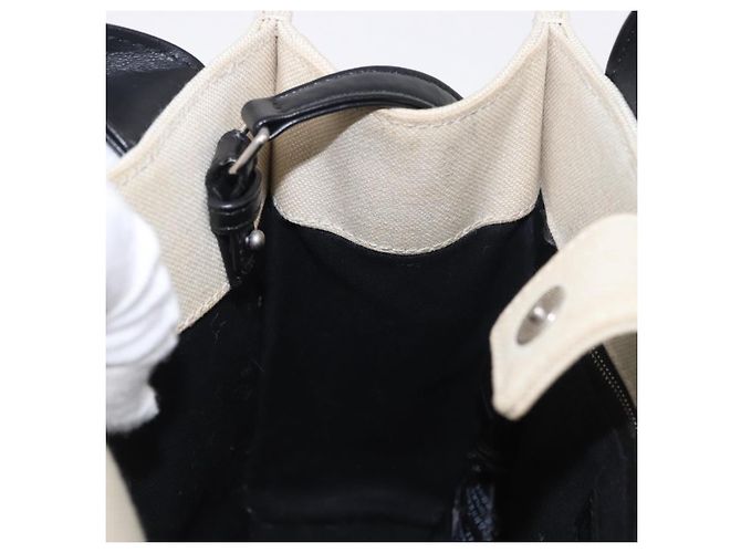 Borsa a mano BALENCIAGA Trade XS Canvas 2way Beige Silver 620882 Auth 198734A Argento - vista 20