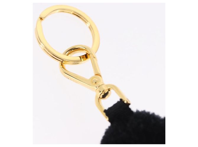 Charm Gorilla PRADA in metallo nero e oro Auth 196726M - vista 11