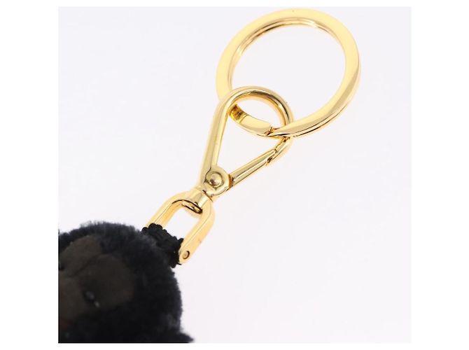 Charm Gorilla PRADA in metallo nero e oro Auth 196726M - vista 7