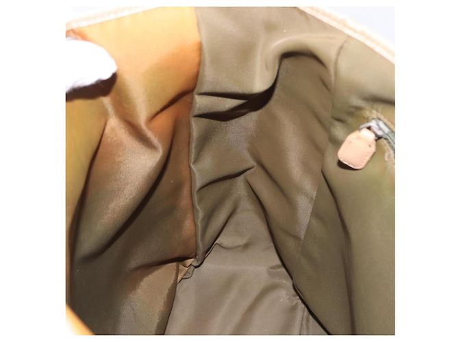 Borsa Tote Christian Dior Trotter Canvas Verde Argento Auth 198332 - vista 20