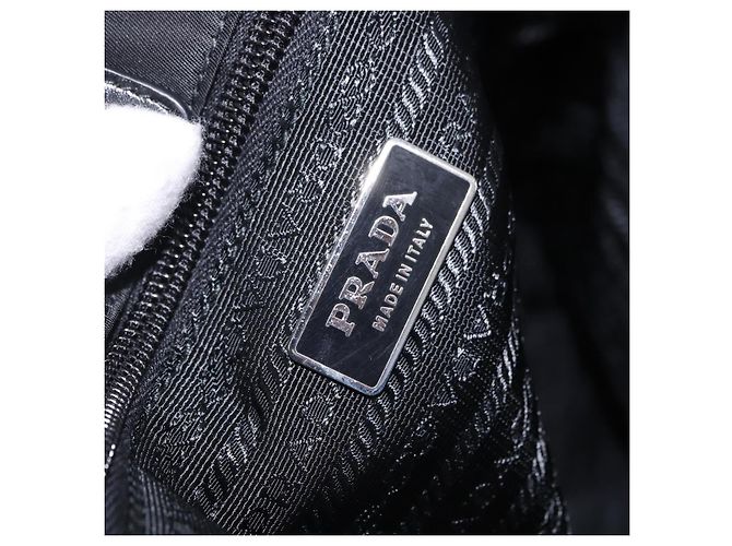 PRADA Tote Bag Nylon Schwarz Silber Auth am12430V - Ansicht 10