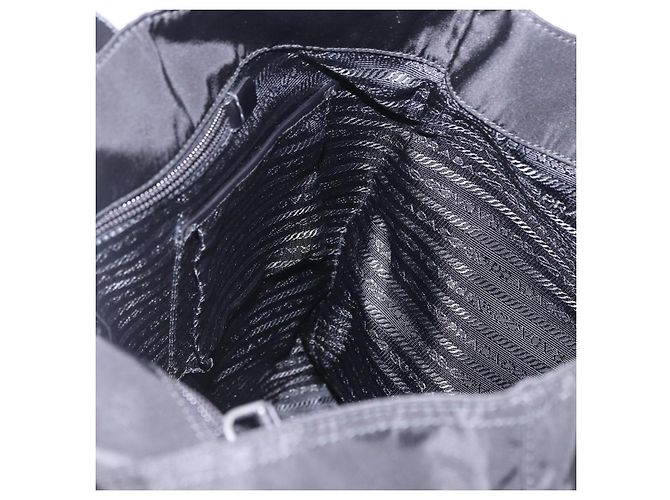 PRADA Tote Bag Nylon Schwarz Silber Auth am12430V - Ansicht 18