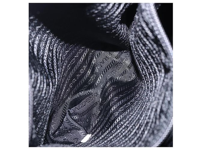 PRADA Tote Bag Nylon Schwarz Silber Auth am12430V - Ansicht 21