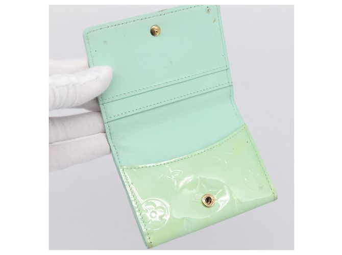 LOUIS VUITTON Monogram Vernis Ludlow Coin Purse Peppermint M91321 Auth BA15263 Verde - vista 11