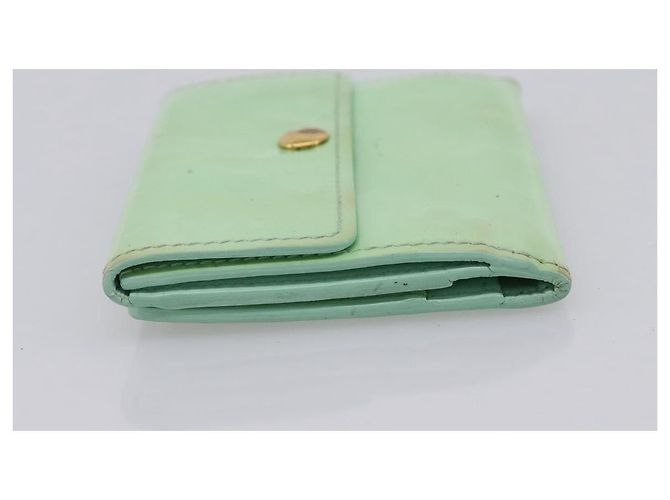 LOUIS VUITTON Monogram Vernis Ludlow Coin Purse Peppermint M91321 Auth BA15263 Verde - vista 3