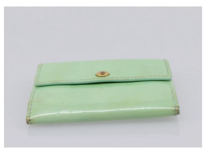 LOUIS VUITTON Monogram Vernis Ludlow Coin Purse Peppermint M91321 Auth BA15263 Verde - vista 6
