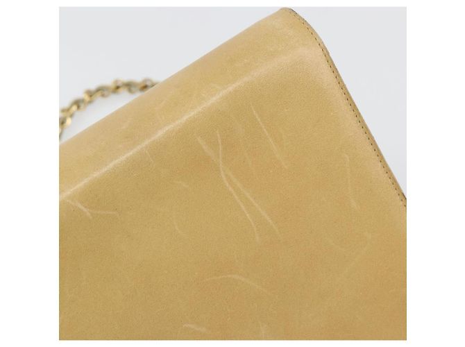 Borsa a tracolla CHANEL Matelasse con catena in pelle Beige Gold CC Auth ka5721 D'oro - vista 14
