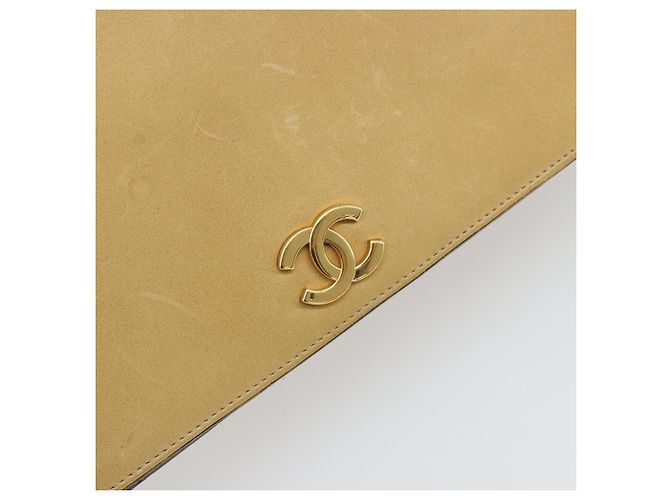 Borsa a tracolla CHANEL Matelasse con catena in pelle Beige Gold CC Auth ka5721 D'oro - vista 15