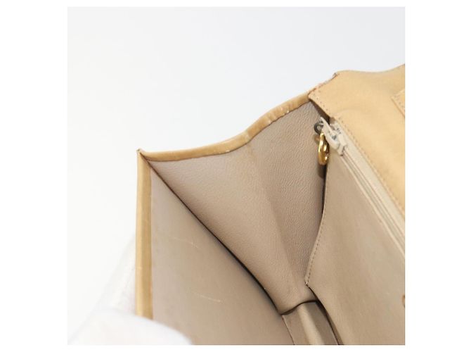 Borsa a tracolla CHANEL Matelasse con catena in pelle Beige Gold CC Auth ka5721 D'oro - vista 20